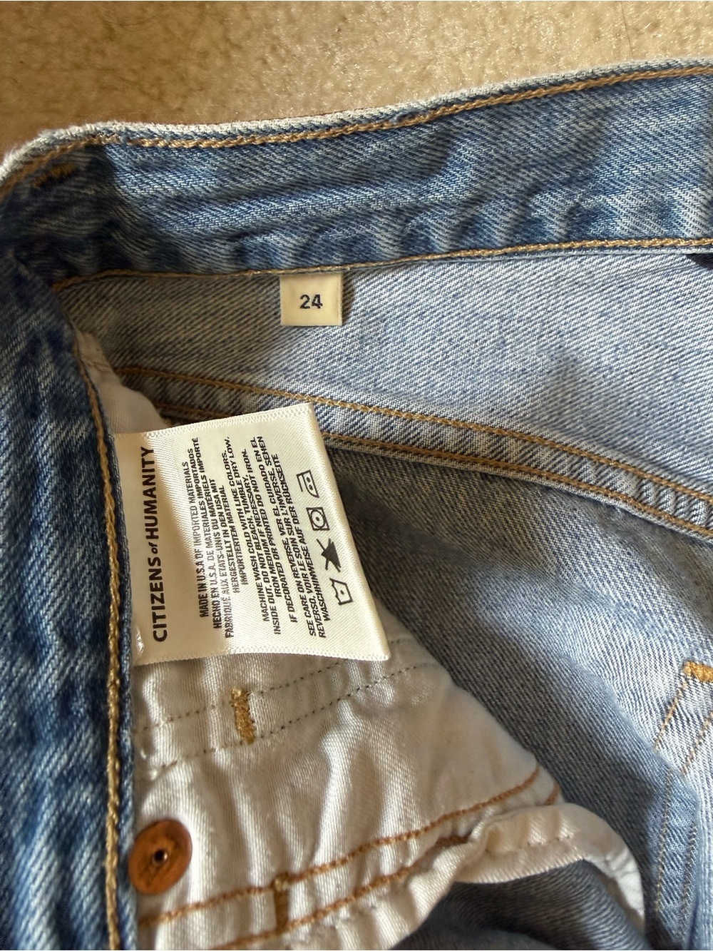 Citizens of humanity sacha high rise wide leg Jean size 24 - Picture 3 of 3